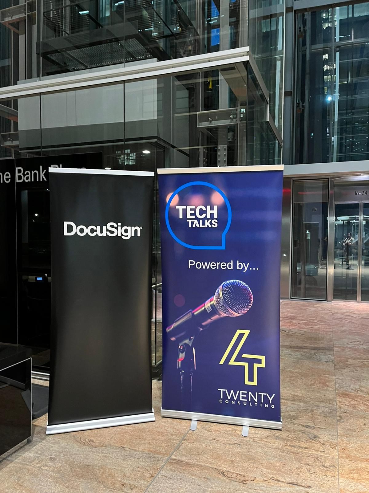 Tech Talks powered by 4Twenty banner at the DocuSign Sydney office
